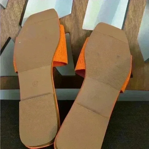 OYOANGLE  Single Band Square Open Toe Slide Sandals Summer Slip on Flat Sandals - Picture 7 of 7